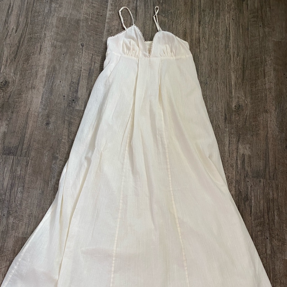 Cream Gauze Maxi Dress by Scoop
